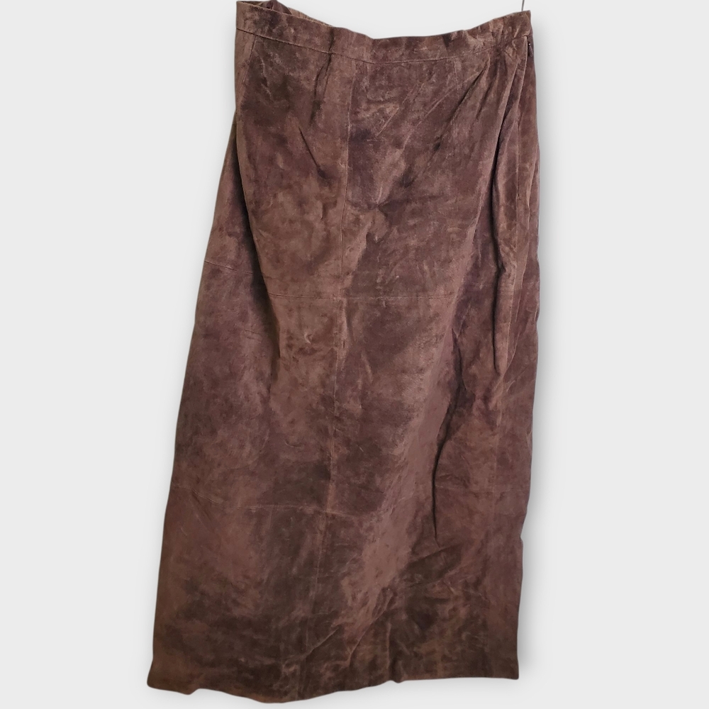 Women’s Brown Suede Maxi Skirt